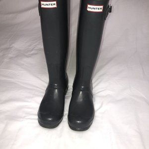 HUNTER Women's Original Tall Rain Boots Slate Gray Size 7
